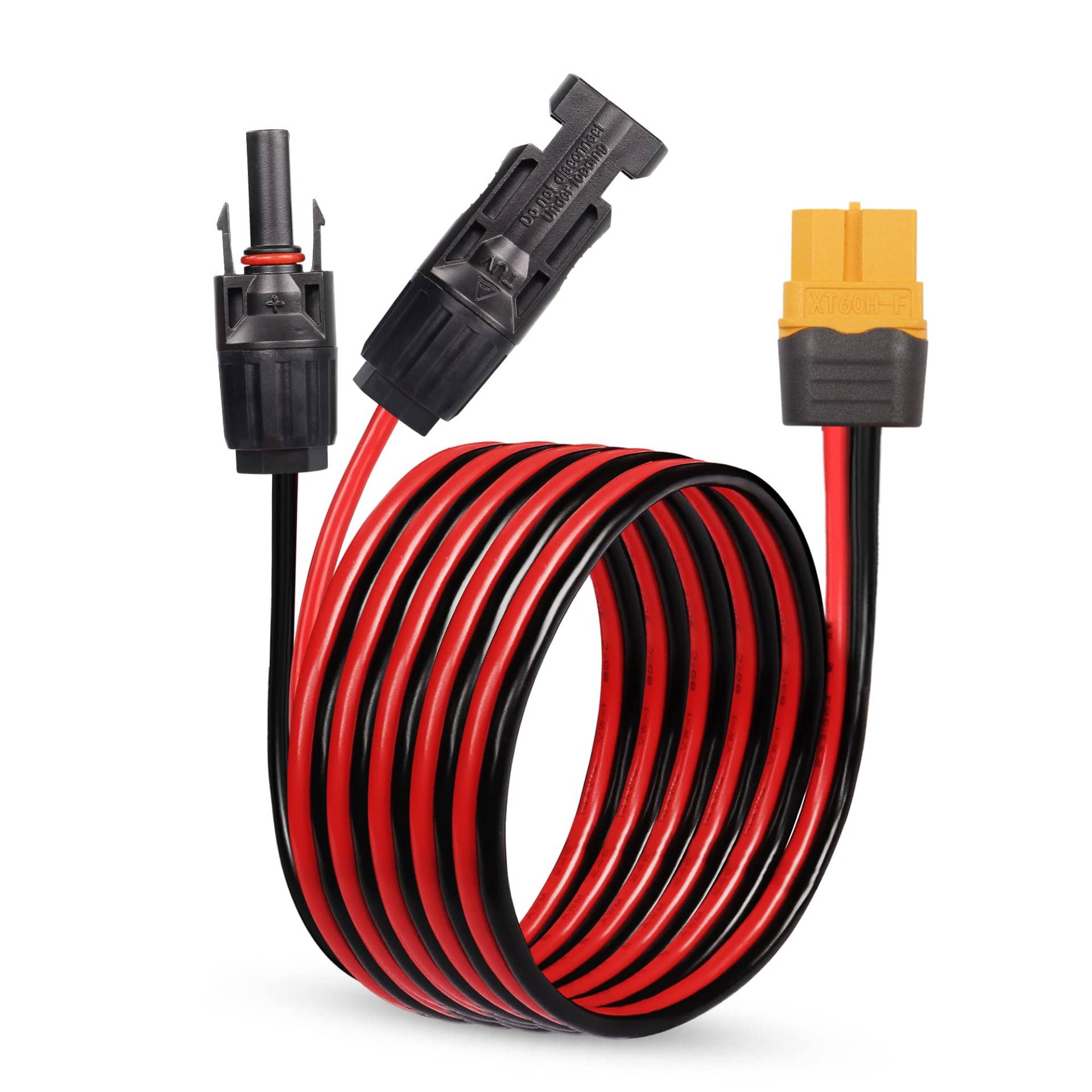 YAODHAOD XT60 Solarkabel，Solarpanel Stecker auf XT60 Adapterkabel, 12AWG 1.5M XT60 Stromkabel auf Solarladestecker für tragbares Kraftwerk & Solargenerator Solarpanel (2mm², Solar to XT60 1.5M) von YAODHAOD