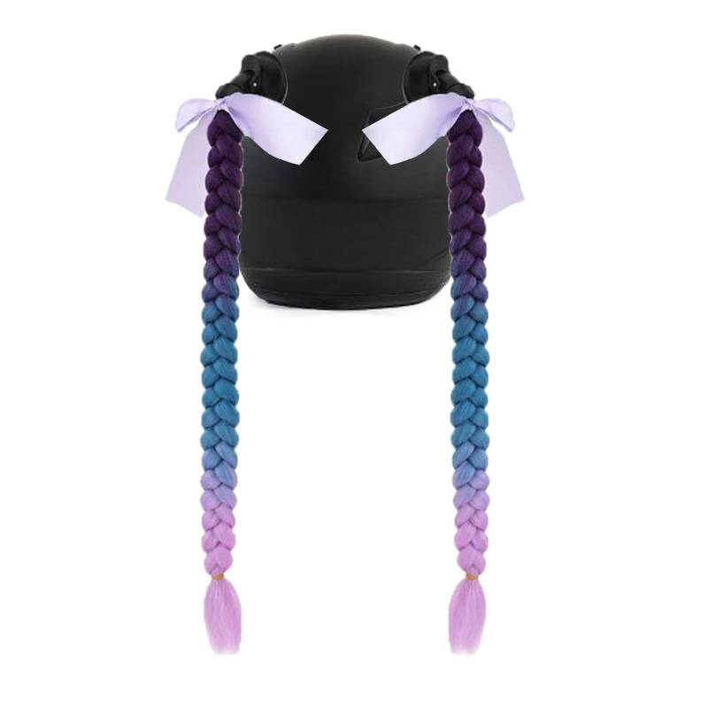 YAOGUI 2pcs Helme Zopf Helme Bowknot Pferdeschwanzdekorationen Mit Saugnapfhelmen Zöpfe Zöpfe Haarschwänze von YAOGUI