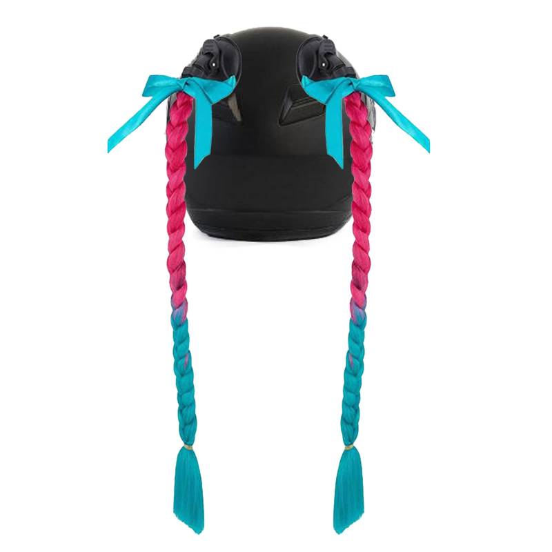 YAOGUI 2pcs Helme Zopf Helme Bowknot Pferdeschwanzdekorationen Mit Saugnapfhelmen Zöpfe Zöpfe Haarschwänze von YAOGUI