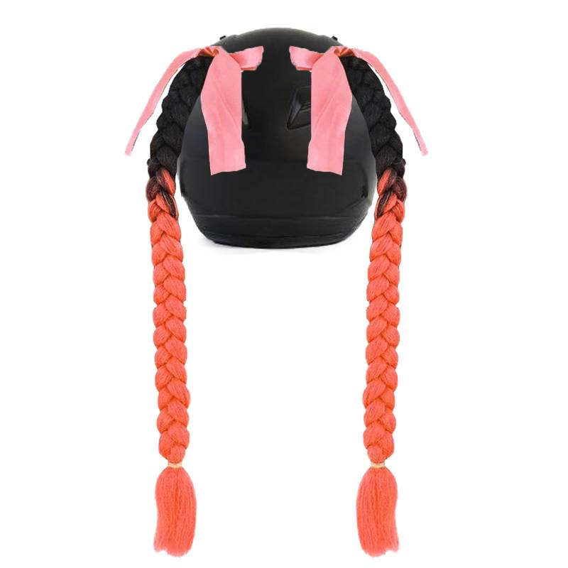 YAOGUI 2pcs Helme Zopf Helme Bowknot Pferdeschwanzdekorationen Mit Saugnapfhelmen Zöpfe Zöpfe Haarschwänze von YAOGUI