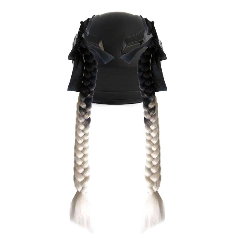 YAOGUI 2pcs Helme Zopf Helme Bowknot Pferdeschwanzdekorationen Mit Saugnapfhelmen Zöpfe Zöpfe Haarschwänze von YAOGUI