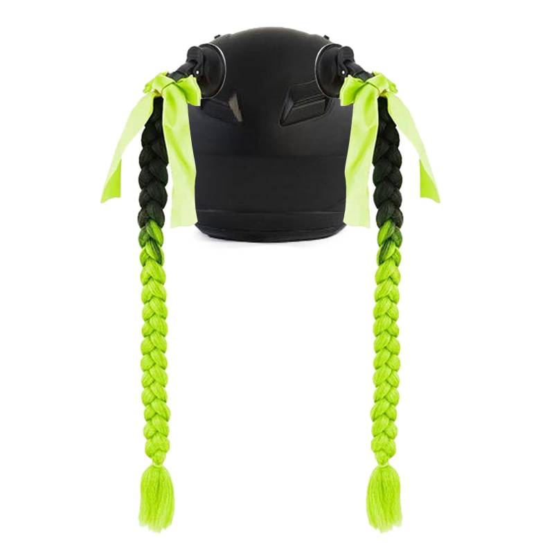 YAOGUI 2pcs Helme Zopf Helme Bowknot Pferdeschwanzdekorationen Mit Saugnapfhelmen Zöpfe Zöpfe Haarschwänze von YAOGUI