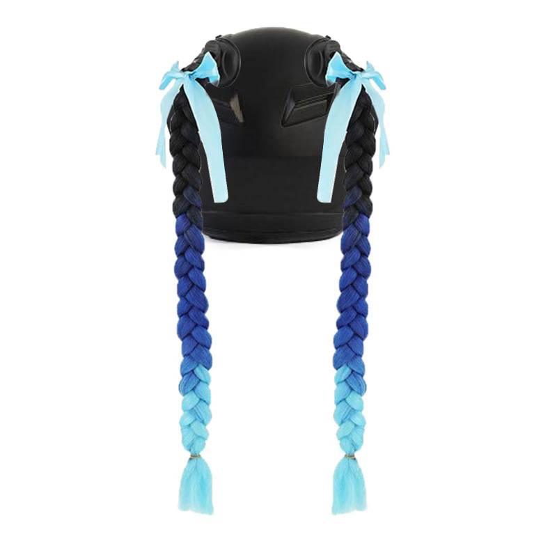 YAOGUI 2pcs Helme Zopf Helme Bowknot Pferdeschwanzdekorationen Mit Saugnapfhelmen Zöpfe Zöpfe Haarschwänze von YAOGUI