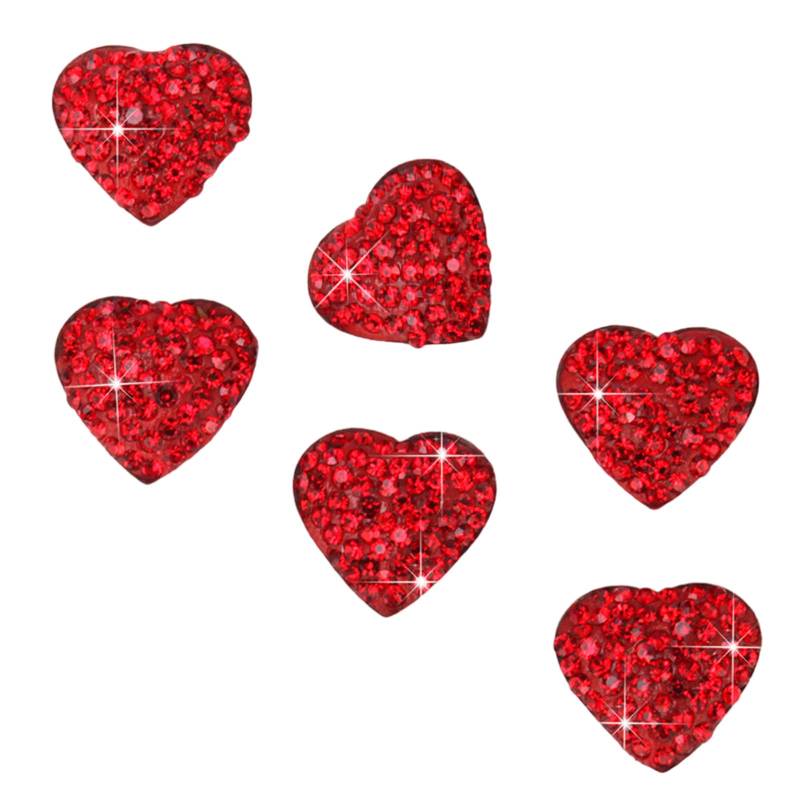 YAOGUI 6PCS Crystal Heart Form Car Innenaufkleber Fahrzeugdekorationen Für Personalisierung des Stylings von YAOGUI