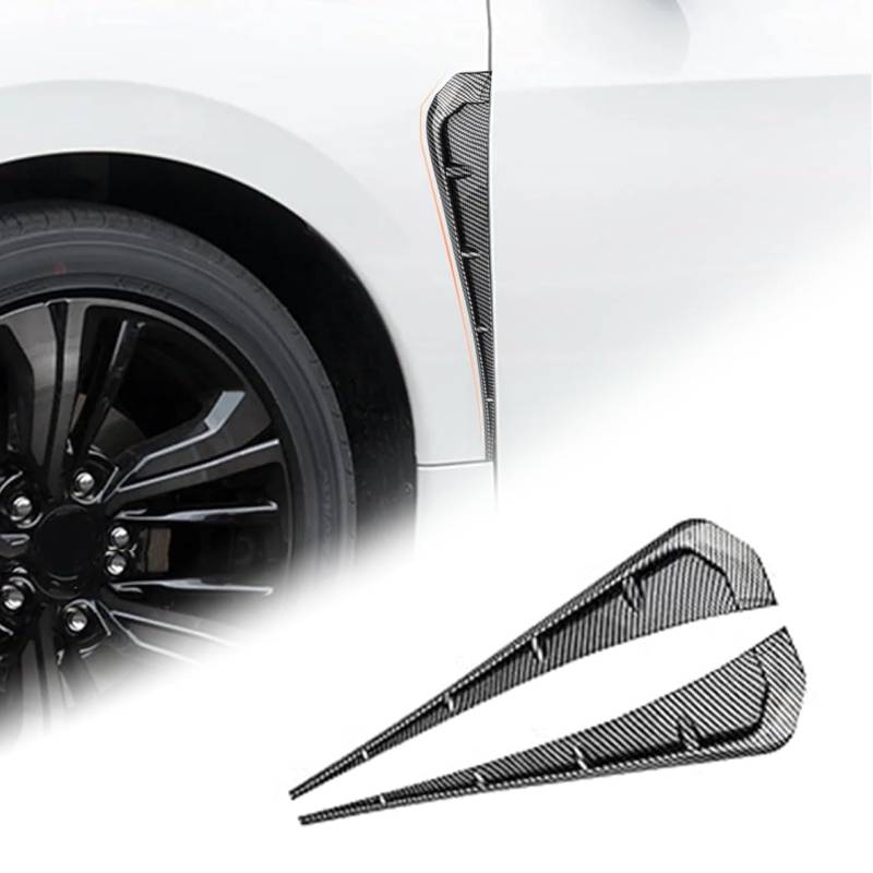 2 Stück Auto-Kotflügel Seitenschlitze Für Hyundai i30 Fastback 3 (III) PD N-Line, Kotflügel Dekorative Aufkleber Trim, Air Flow Intake Hole Kühlergrill,B-carbon Fiber-normal von YAOOYHUILIYING