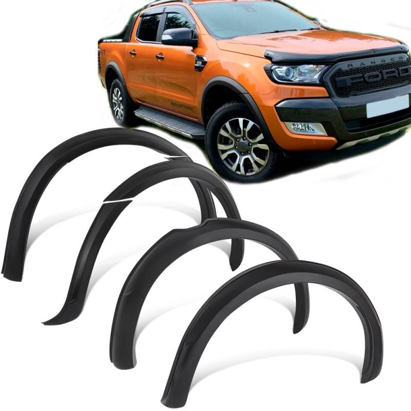 3'' Kotflügelverbreiterung Radlauf Radabdeckung Bögen für Ford Ranger Wildtrak T7 PX2 MK2 2015-2018 Doppelkabine 20mm Kotflügel OHNE PDC von YAOOYHUILIYING