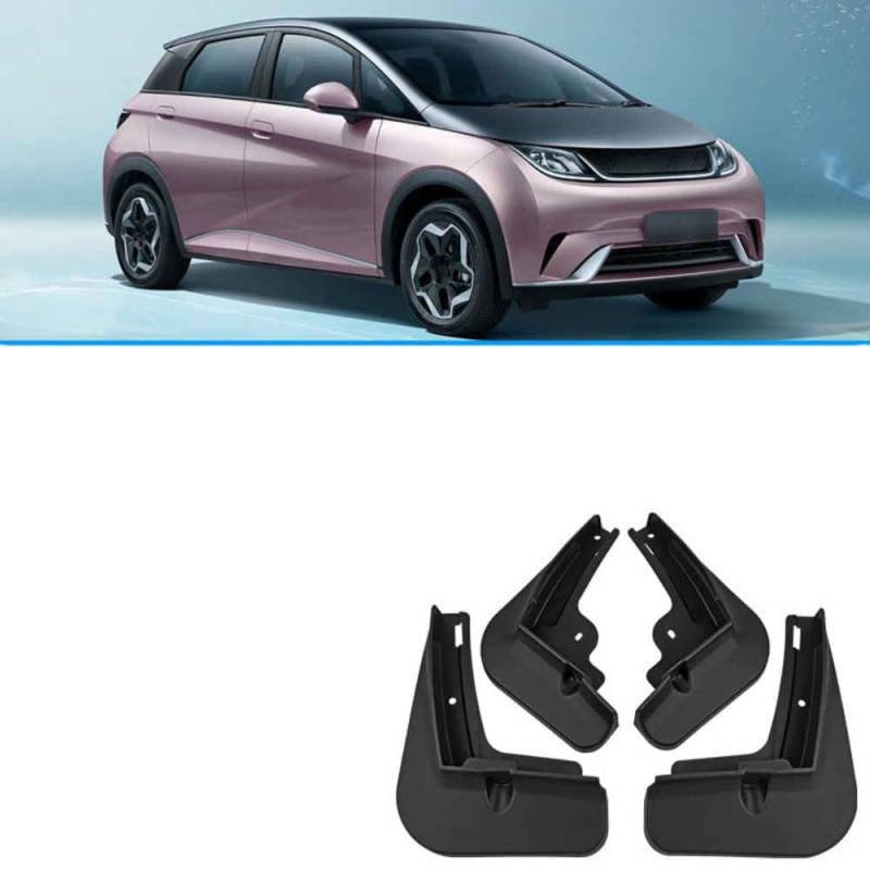 Auto Schmutzfänger für BYD Dolphin EA1 2021-2022 Auto Mud Flaps Spritzschutz Karosserie-Anbauteile/Kotflügel Spritzschutz Kit 4Stück von YAOOYHUILIYING
