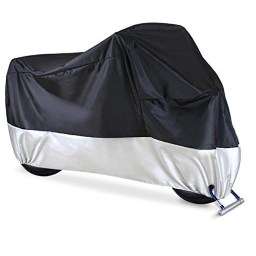 Motorrad Abdeckplane für Fantic Caballero Flat Track 125 250 500 Rally/Scrambler 500,Outdoor Atmungsaktiv Motorradabdeckung UV-Beständiges Abdeckung,A/Blacksilver-XXL Motorrad Abdeckplane für Fantic Caballero Flat Track 125 250 500 Rally/Scrambler 500,Outdoor Atmungsaktiv Motorradabdeckung UV-Beständiges Abdeckung,A/Blacksilver-XXL von YAOOYHUILIYING