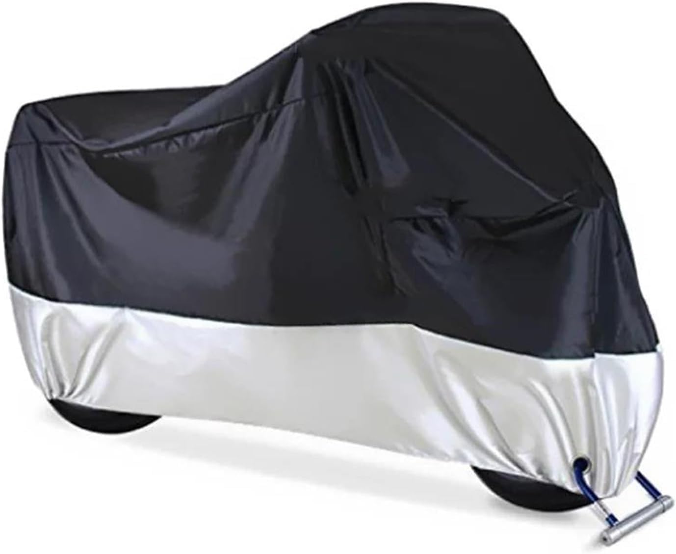 Motorrad Abdeckplane für Indian Scout Bobber 2021 2022 2023 2024, Plane Regenschutz Staubdicht UV-beständig Atmungsaktiv Outdoor Zubehör,Black+Silver-B Motorrad Abdeckplane für Indian Scout Bobber 2021 2022 2023 2024, Plane Regenschutz Staubdicht UV-beständig Atmungsaktiv Outdoor Zubehör,Black+Silver-B von YAOOYHUILIYING
