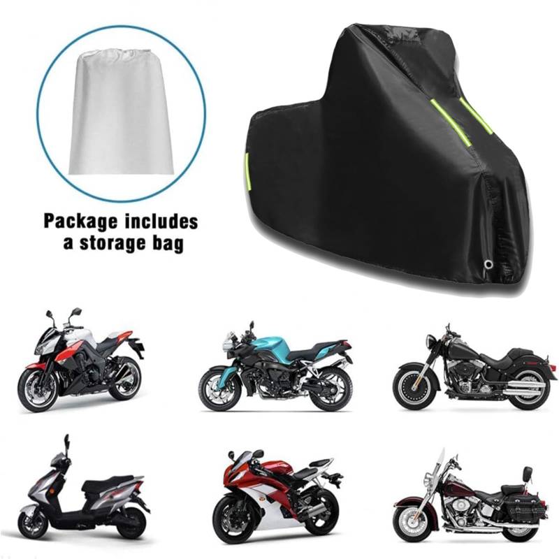 Motorrad Schutzhülle für Piaggio MP3 500,Motorradgarage wasserdichte Motorradabdeckung Winddicht UV Beständiges Motorrad Abdeckplane Roller Zubehör,Schwarz von YAOOYHUILIYING