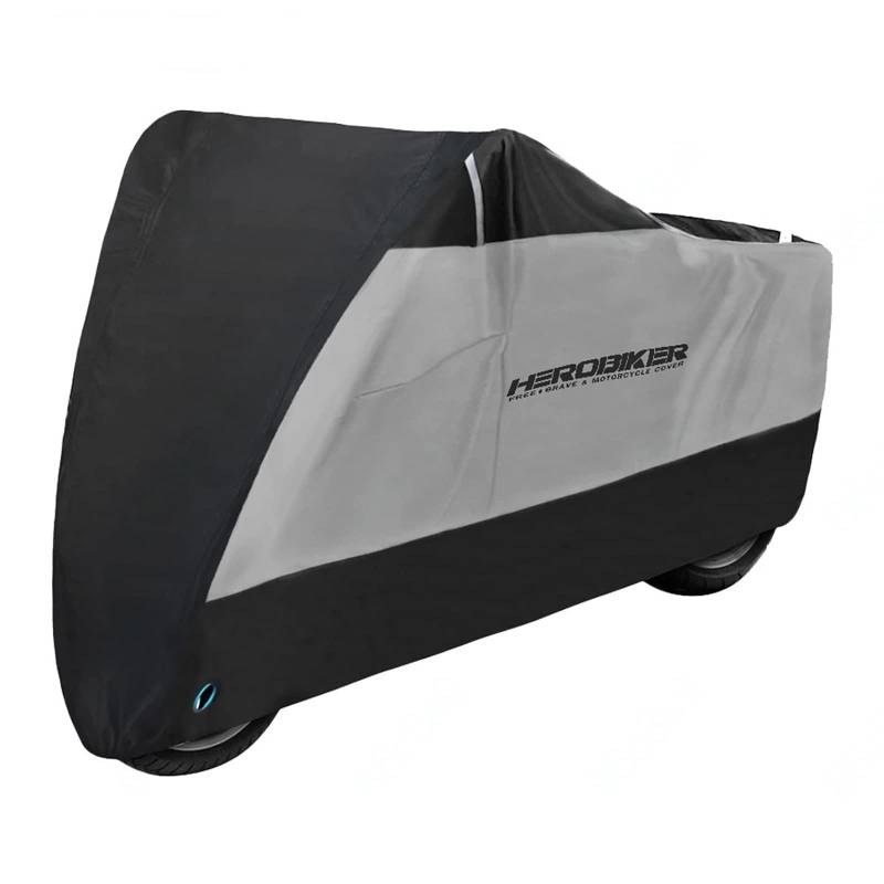 Motorradabdeckung, Motorradgarage Wasserdicht, Staubdicht Abdeckplane SchutzhüLle Fahrrad Garage Winterfest von YAOOYHUILIYING