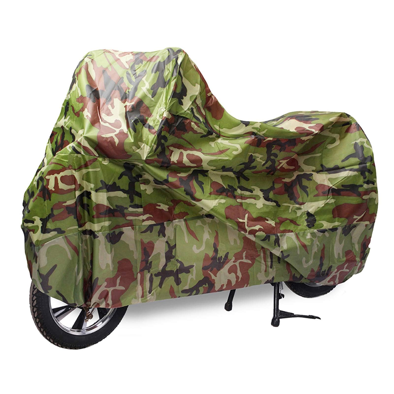 Motorradabdeckung, Wasserdicht Nylon PVC-Beschichtung Outdoor/Indoor Motorrad Abdeckplane Staubdicht Regenschutz mit Aufbewahrungstasche,Schwarz,Camo-Small Motorradabdeckung, Wasserdicht Nylon PVC-Beschichtung Outdoor/Indoor Motorrad Abdeckplane Staubdicht Regenschutz mit Aufbewahrungstasche,Schwarz,Camo-Small von YAOOYHUILIYING