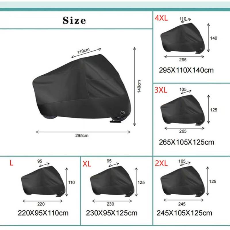 Motorradabdeckung für Suzuki Hayabusa GSX1300R GSX-R 1300 GSXR,Outdoor Motorradplane Staubschutz-elastischer Motorrad Garage Plane,A/Blacksilver-XXXXL von YAOOYHUILIYING