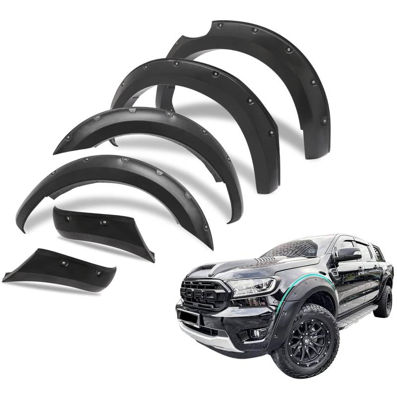 Radkästen Kotflügelverbreiterungen für Ford Ranger 2015-2022 Wildtrak Raptor Limited XL XLT Platinum Tremor T7 T8 MK2 MK3 Doppelkabinen von YAOOYHUILIYING