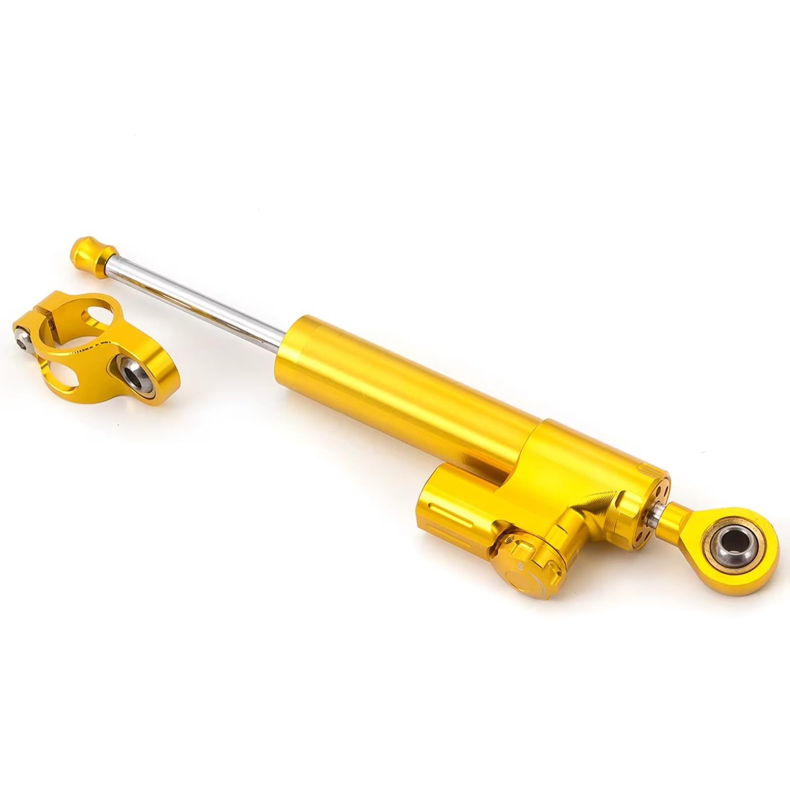 YAQEMOE Lenkungsdämpfer Einstellbarer Kompatibel Mit S1000RR 2010–2014 Motorrad Lenkungsdämpfer Stabilisieren Dämpferhalterung Montage Stoßdämpfer Kit CNC(Yellow) von YAQEMOE
