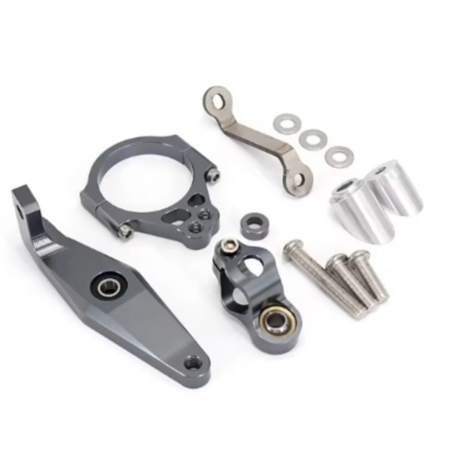 YAQEMOE Lenkungsdämpfer Einstellbarer Kompatibel Mit Yamaha Für MT 09 Für MT-09 SP Für MT09 2021–2023 Motorrad Lenkungsstabilisator Stoßdämpfer Halterung Motorradteile(Gray) von YAQEMOE