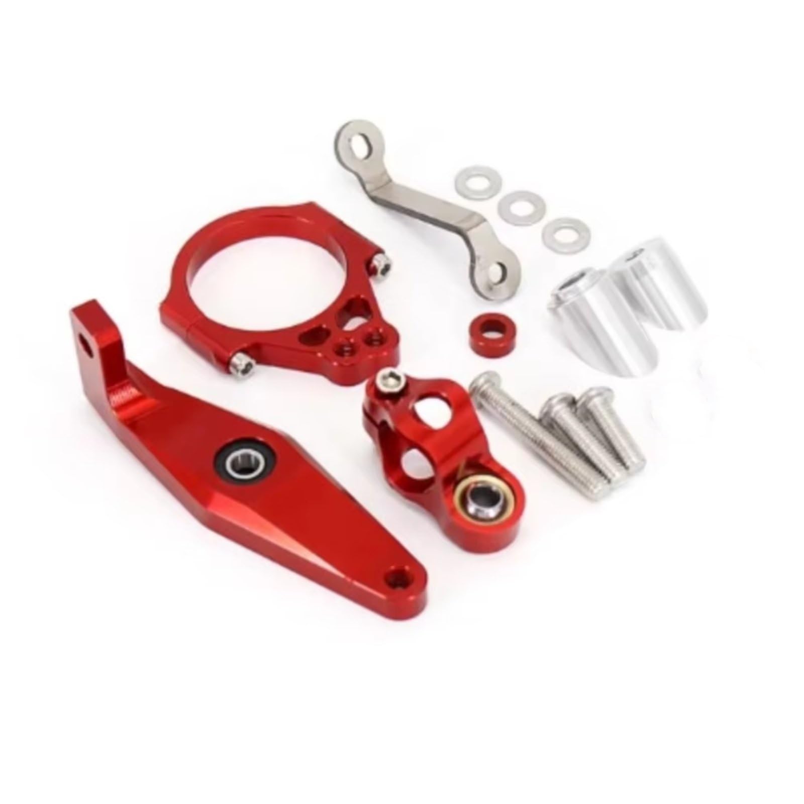 YAQEMOE Lenkungsdämpfer Einstellbarer Kompatibel Mit Yamaha Für MT 09 Für MT-09 SP Für MT09 2021–2023 Motorrad Lenkungsstabilisator Stoßdämpfer Halterung Motorradteile(Red) von YAQEMOE