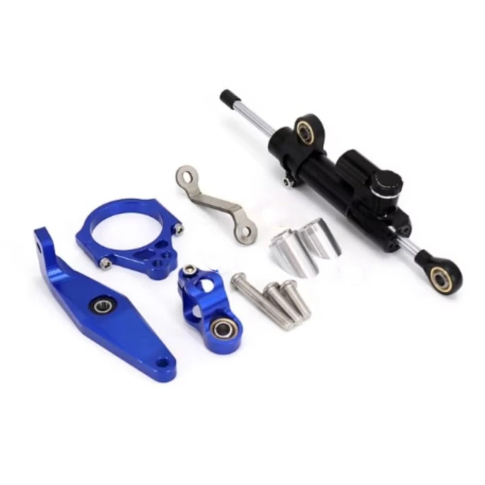 YAQEMOE Lenkungsdämpfer Einstellbarer Kompatibel Mit Yamaha Für MT 09 Für MT-09 SP Für MT09 2023 Motorrad Lenkungsstabilisator Stoßdämpfer Dämpfer Zubehörständer(Blue 2) von YAQEMOE