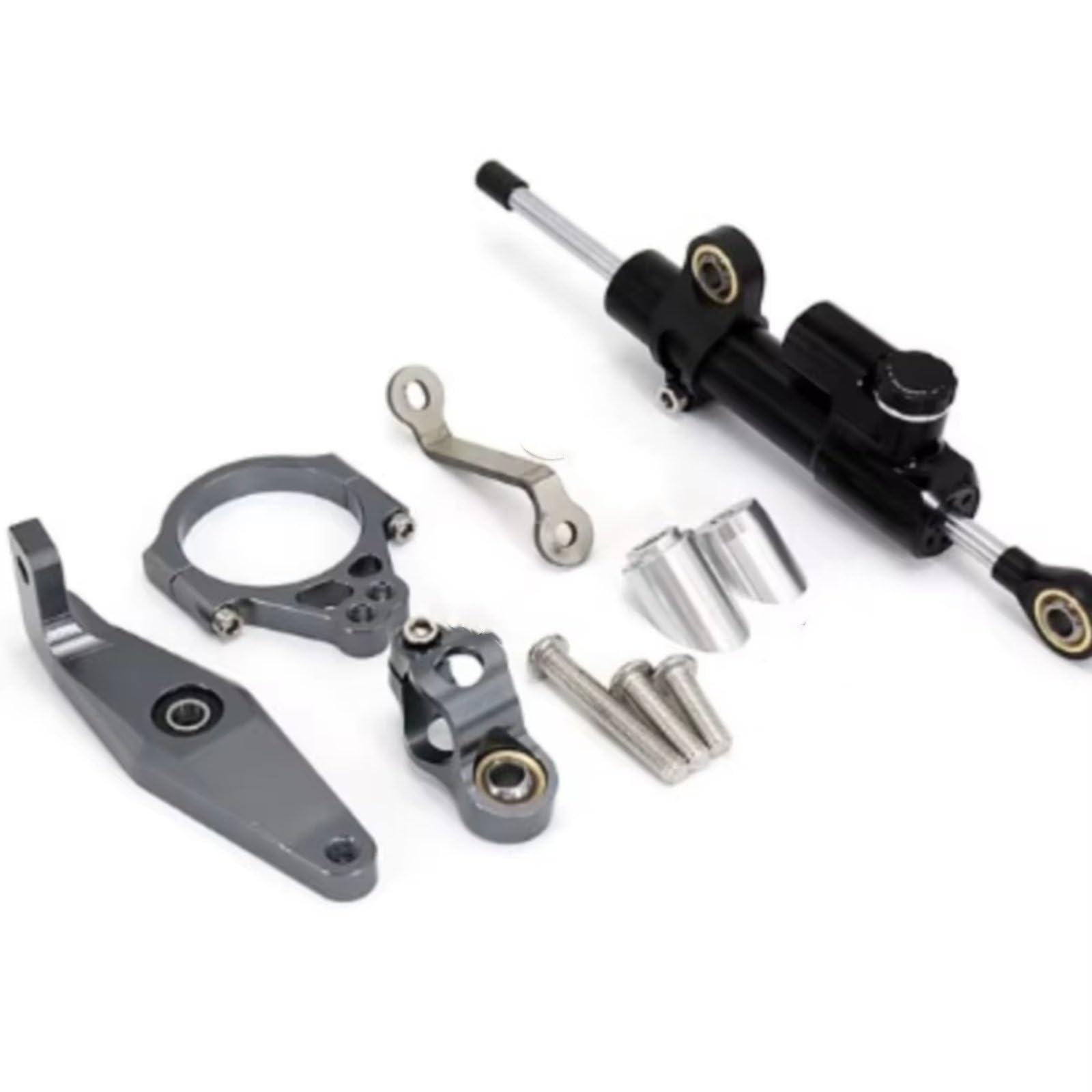 YAQEMOE Lenkungsdämpfer Einstellbarer Kompatibel Mit Yamaha Für MT 09 Für MT-09 SP Für MT09 2023 Motorrad Lenkungsstabilisator Stoßdämpfer Dämpfer Zubehörständer(Gray 1) von YAQEMOE