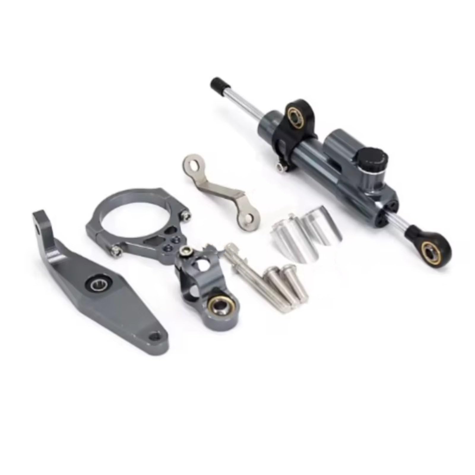 YAQEMOE Lenkungsdämpfer Einstellbarer Kompatibel Mit Yamaha Für MT 09 Für MT-09 SP Für MT09 2023 Motorrad Lenkungsstabilisator Stoßdämpfer Dämpfer Zubehörständer(Gray 2) von YAQEMOE