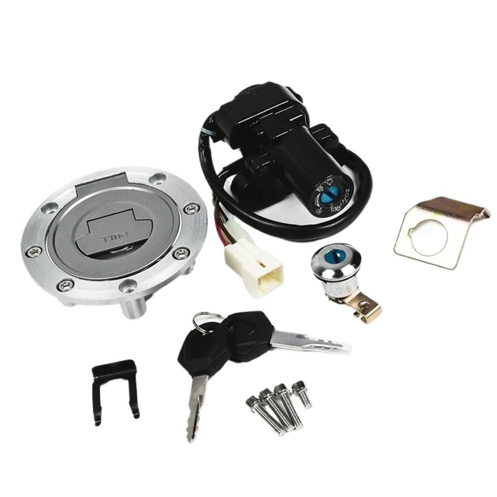 YAQEMOE Moto Zündschloss Kompatibel Mit Yamaha Für FJR1300 Für YZF-R1 Für YZF-R6 Für YZF-R6S Für FZ6 Motorrad-Zündschalter, Tankdeckel, Schloss, Schlüssel Für Starten Der Zündung YAQEMOE Moto Zündschloss Kompatibel Mit Yamaha Für FJR1300 Für YZF-R1 Für YZF-R6 Für YZF-R6S Für FZ6 Motorrad-Zündschalter, Tankdeckel, Schloss, Schlüssel Für Starten Der Zündung von YAQEMOE