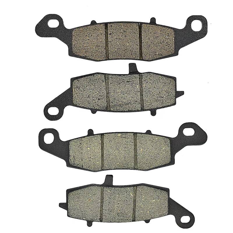 YAQEMOE Offroad Bremsbeläge Kompatibel Mit Für KLE 650 A7F A8F A9F CAF CBF CCF CDF B7F B8F B9F Für DAF DBF DCF DDF ABS 2007-2013 Motorrad Vorne Hinten Bremsbeläge(Front and Rear) von YAQEMOE