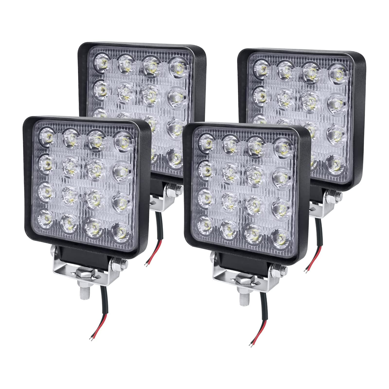 YARDIN Led Arbeitsscheinwerfer 12V 4×48W Offroad Reflektor Flutlicht Zusatzscheinwerfer Scheinwerfer,Scheinwerfer IP67 Wasserdicht für Traktor,SUV, UTV, ATV, 4 Stück YARDIN Led Arbeitsscheinwerfer 12V 4×48W Offroad Reflektor Flutlicht Zusatzscheinwerfer Scheinwerfer,Scheinwerfer IP67 Wasserdicht für Traktor,SUV, UTV, ATV, 4 Stück von YARDIN