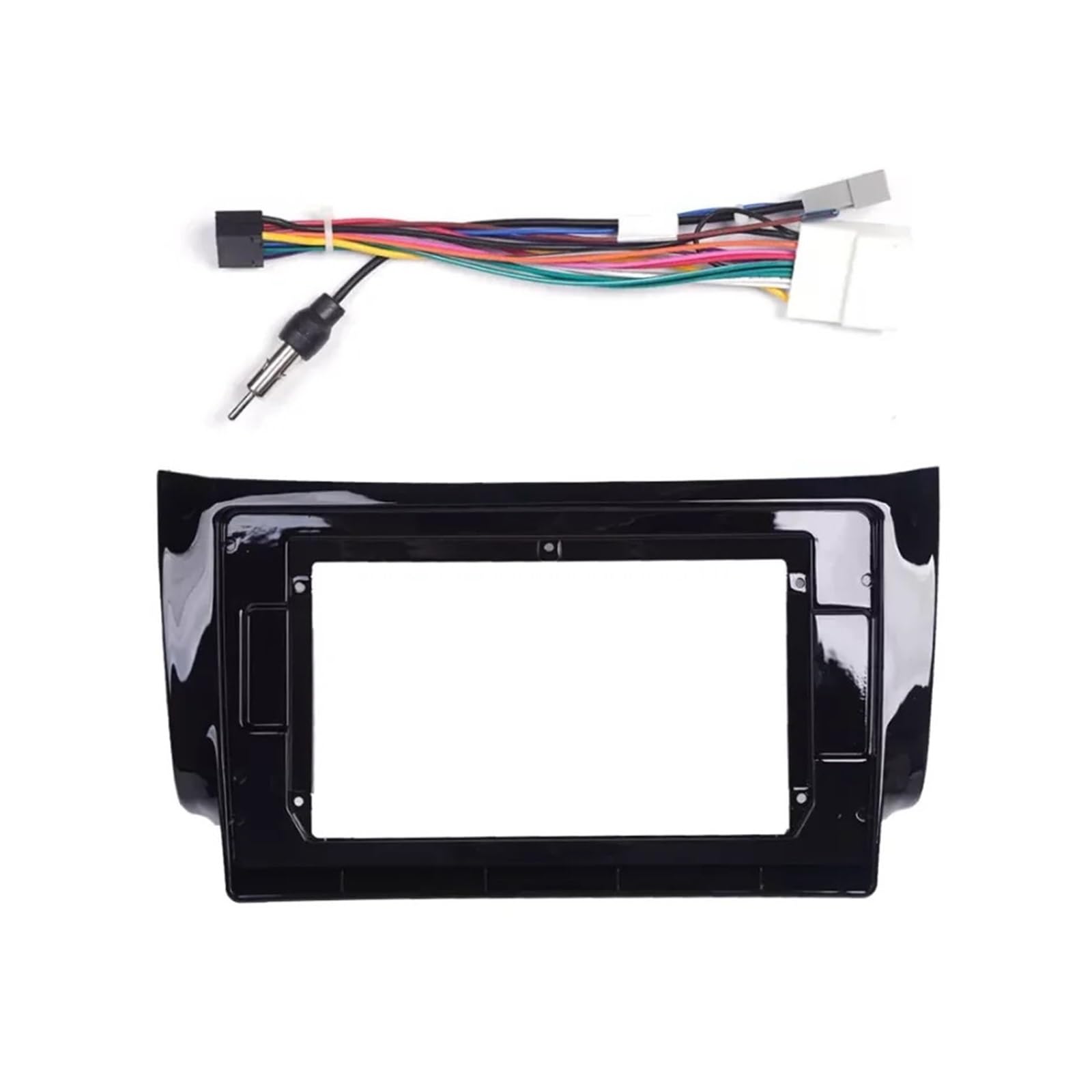 Lanliuhui Store 2 Din 10,1 Zoll Autoradio-Blende Kompatibel mit Sentra Kompatibel mit Sylphy 2012-2019 Stereo-Panel-Armaturenbrett-Installations-Trimm-Kit DVD-Rahmenblende(10 pcs Frame-cable) von YASTOOLS