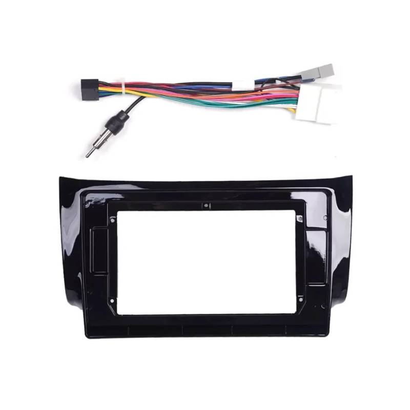 Lanliuhui Store 2 Din 10,1 Zoll Autoradio-Blende Kompatibel mit Sentra Kompatibel mit Sylphy 2012-2019 Stereo-Panel-Armaturenbrett-Installations-Trimm-Kit DVD-Rahmenblende(10 pcs Frame-cable) von YASTOOLS