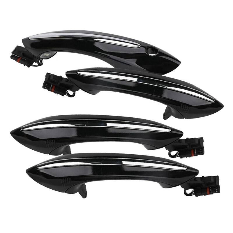 Lanliuhui Store 4 x schwarzer Außentürgriffsatz for Komfortzugang, kompatibel mit B*M*W 5 6 7, kompatibel mit Serie F07 F10 F11 F06 F12 F13 F01 F02 51217231931 von YASTOOLS