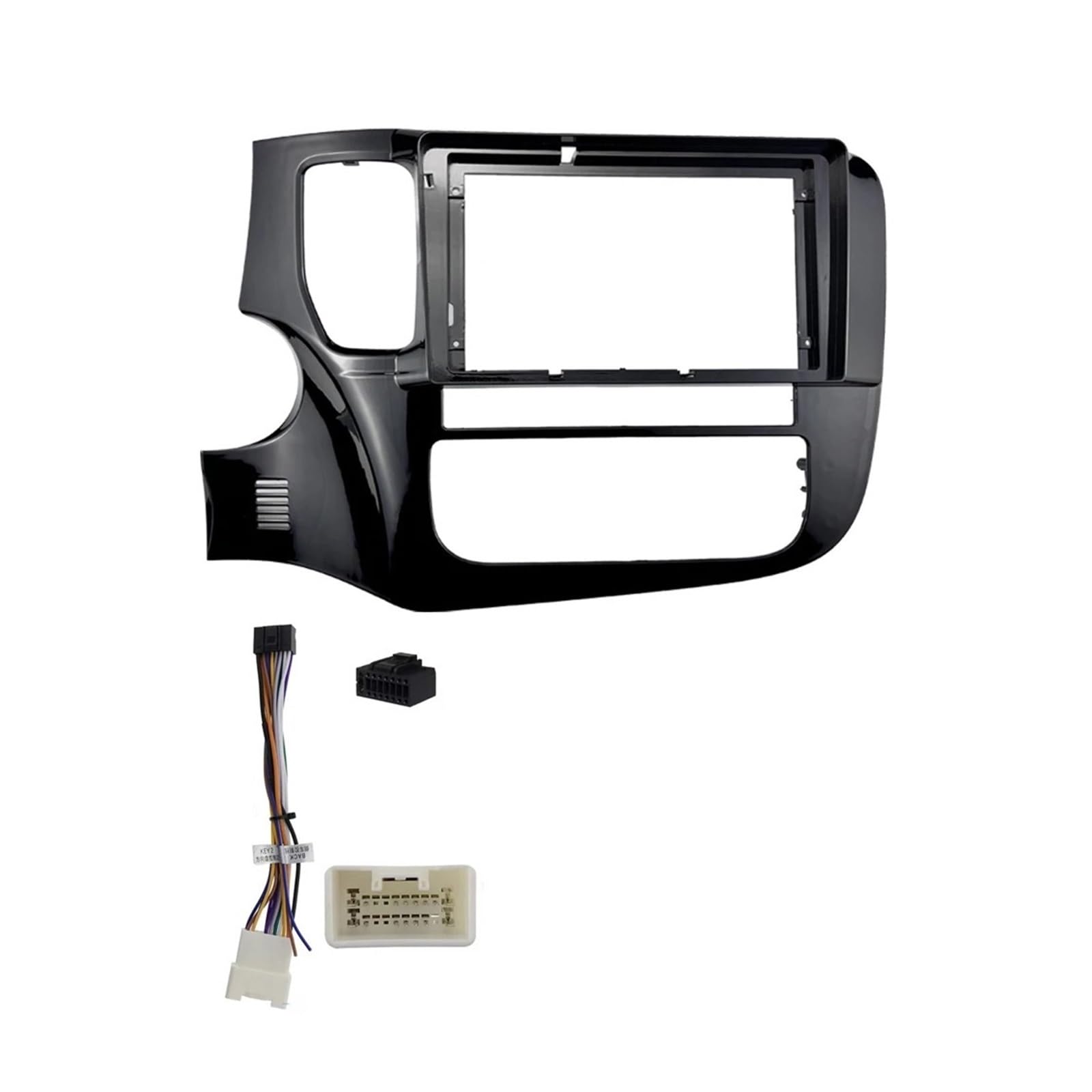 Lanliuhui Store 9-Zoll-Autorahmenblende, kompatibel mit Outlander 3 2012–2018, Adapter, Canbus-Box-Decoderkabel, Radio-Dashboard-Headunit-Panel-Kit(Frame cable canbus-B) von YASTOOLS