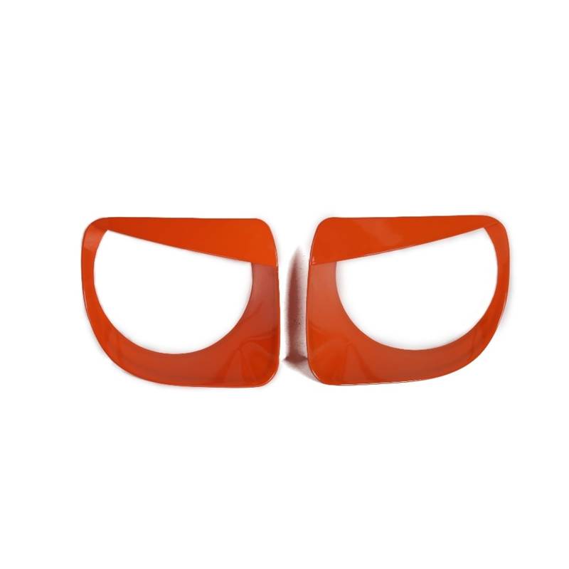 Lanliuhui Store Auto-Frontscheinwerfer-Lampen-Dekorationsabdeckungsaufkleber, kompatibel mit Renegade 2019–2023, Lampenhauben, Außenzubehör(Orange 2Pieces) von YASTOOLS