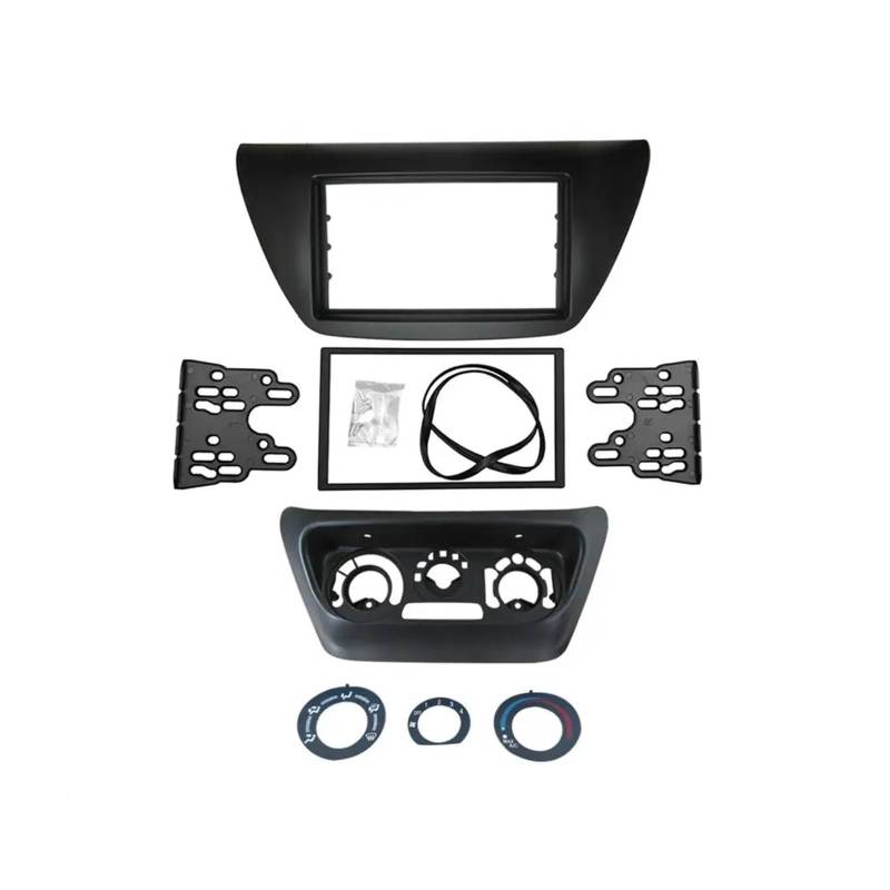 Lanliuhui Store Doppel-DIN-Radio-Panel 2006 Kompatibel mit Lancer IX Stereo-Armaturenbrett-Kit DVD-Rahmen + Center AC-Bedienblende(Black,178X100 mm) von YASTOOLS