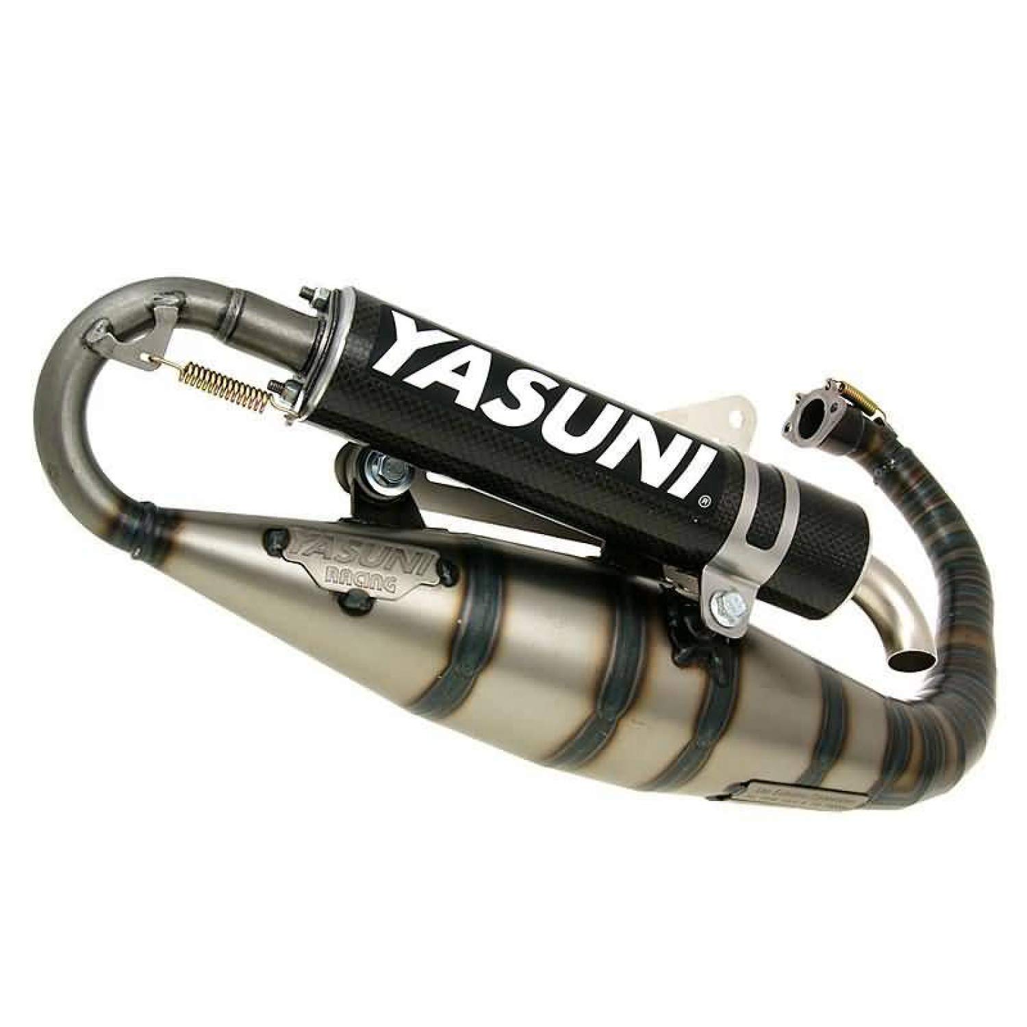 Auspuff Yasuni Carrera 16 Carbon für Minarelli stehend von YASUNI