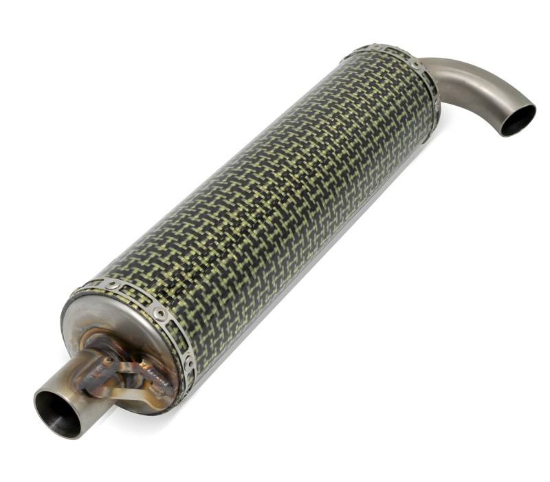 Endschalldämpfer Yasuni Scooter gelb Carbon für Carrera 30 von YASUNI