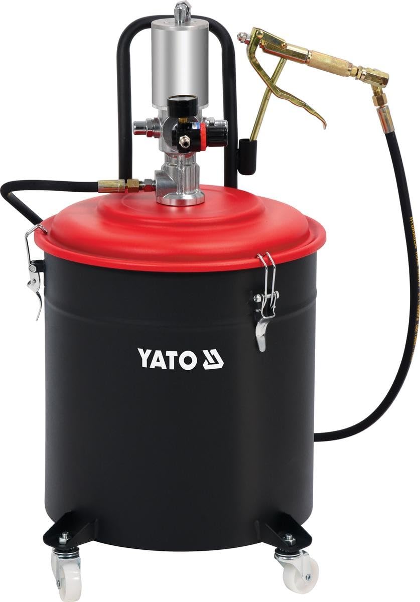 Yato Profi Druckluft Fettpresse | 30 Liter | fahrbar | Arbeitsdruck: 8 bar | Ausgangsleistung: 300-400 bar | 4 Meter Schlauch | YT-07068 | Druckluft F Yato Profi Druckluft Fettpresse | 30 Liter | fahrbar | Arbeitsdruck: 8 bar | Ausgangsleistung: 300-400 bar | 4 Meter Schlauch | YT-07068 | Druckluft F von YATO