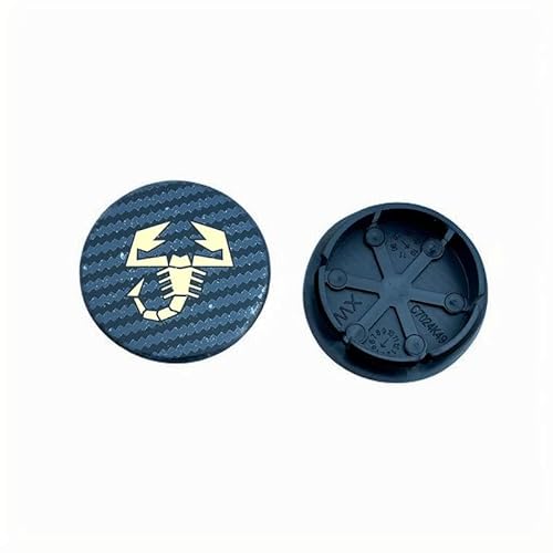 4 Stück Felgendeckel für Abarth 595 2012-2016 50mm, Nabenkappen Radnabenkappen Wasserdicht Staubdicht Radzierblende,F von YAWEIFEN