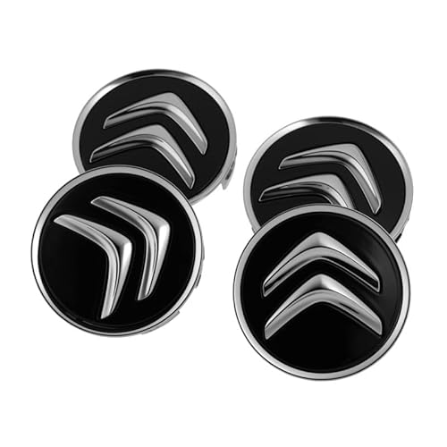 4 Stück Felgendeckel für Citroen C1 C2 C3 C4 C5 60mm, Nabenkappen Radnabenkappen Wasserdicht Staubdicht Radzierblende,A von YAWEIFEN