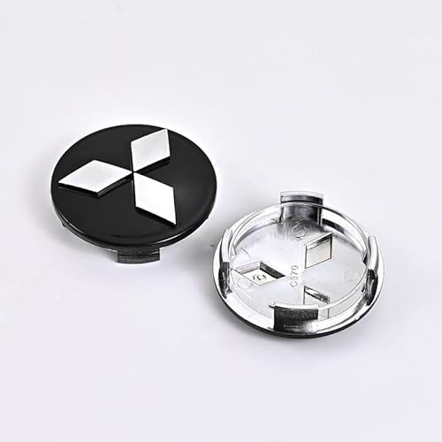 4 Stück Felgendeckel für Mitsubishi Pajero Pajero V73 V93 V97 60mm, Nabenkappen Radnabenkappen Wasserdicht Staubdicht Radzierblende,A von YAWEIFEN
