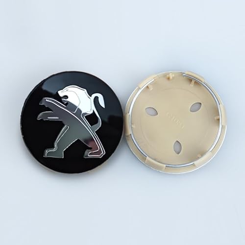 4 Stück Felgendeckel für Peugeot 2008 II Active/2008 GT/2008 Active Business 2019-2024 60mm, Nabenkappen Radnabenkappen Wasserdicht Staubdicht Radzierblende,C von YAWEIFEN