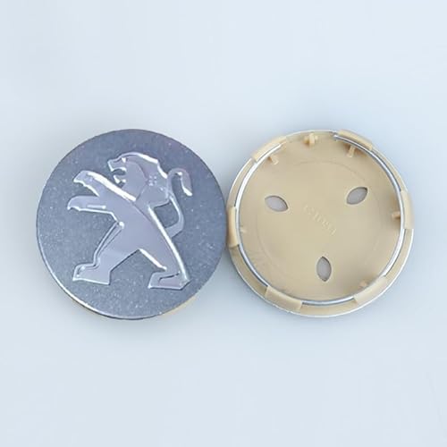 4 Stück Felgendeckel für Peugeot 208 e208 GT GT Line 2020-2023 2021 2022 60mm, Nabenkappen Radnabenkappen Wasserdicht Staubdicht Radzierblende,E von YAWEIFEN
