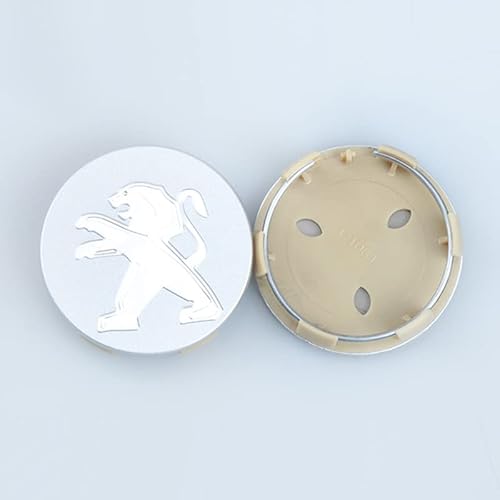 4 Stück Felgendeckel für Peugeot 3008 E3008 P64 2024 2025 60mm, Nabenkappen Radnabenkappen Wasserdicht Staubdicht Radzierblende,D von YAWEIFEN