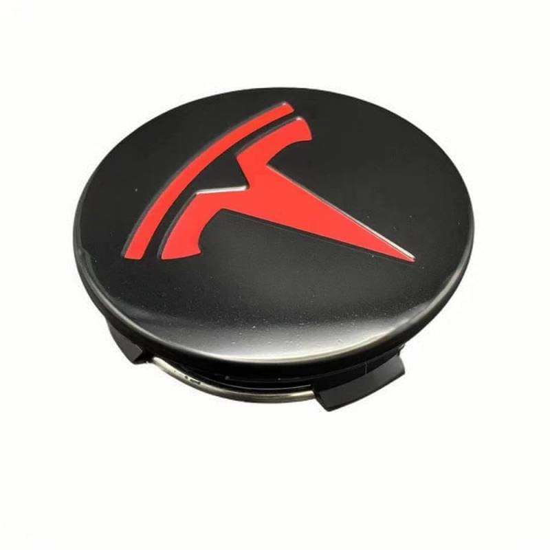 4 Stück Felgendeckel für Tesla Model 3 2020-56mm, Nabenkappen Radnabenkappen Wasserdicht Staubdicht Radzierblende,D von YAWEIFEN