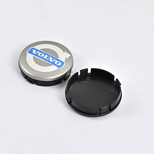 4 Stück Felgendeckel für Volvo EC40 2024 64mm, Nabenkappen Radnabenkappen Wasserdicht Staubdicht Radzierblende,D von YAWEIFEN