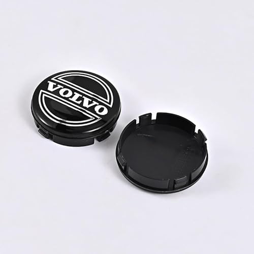 4 Stück Felgendeckel für Volvo V40 V50 V60 V70 V90 Cross Country Rdesign 64mm, Nabenkappen Radnabenkappen Wasserdicht Staubdicht Radzierblende,A von YAWEIFEN