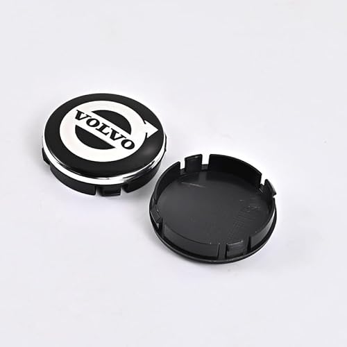 4 Stück Felgendeckel für Volvo V40 V50 V60 V70 V90 Cross Country Rdesign 64mm, Nabenkappen Radnabenkappen Wasserdicht Staubdicht Radzierblende,C von YAWEIFEN