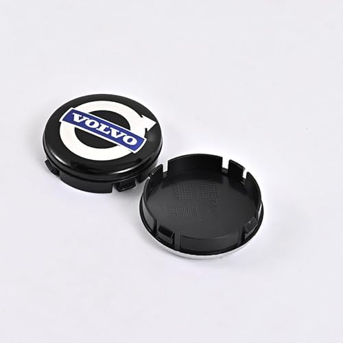 4 Stück Felgendeckel für Volvo XC60 I 2013-2017 64mm, Nabenkappen Radnabenkappen Wasserdicht Staubdicht Radzierblende,B von YAWEIFEN