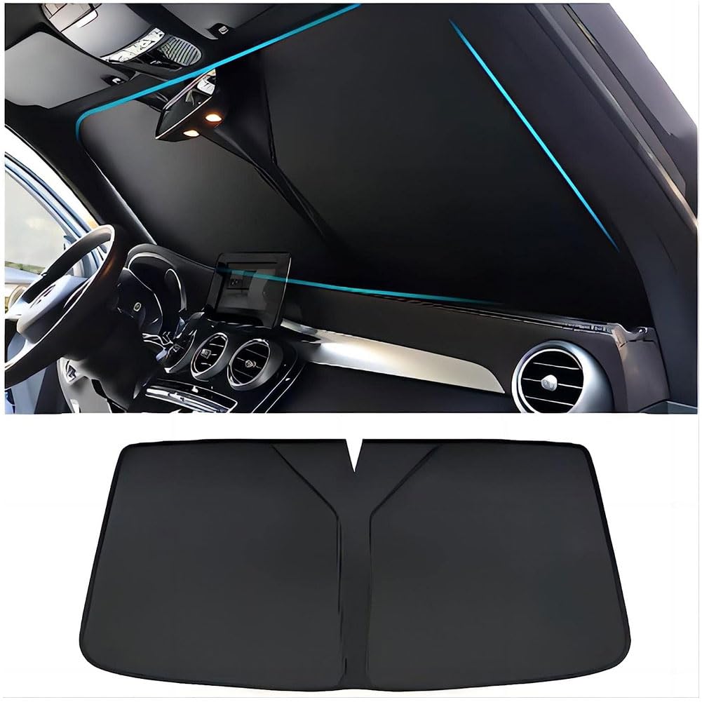 Auto Sonnenschutz Frontscheibe für Mazda 6 GJ Sedan 2013-2021, Anti-UV Frontscheibenabdeckung Sonnenblende Faltbar Interne WäRmeisolierung Zubehör,B/Black Auto Sonnenschutz Frontscheibe für Mazda 6 GJ Sedan 2013-2021, Anti-UV Frontscheibenabdeckung Sonnenblende Faltbar Interne WäRmeisolierung Zubehör,B/Black von YAYINGHLH
