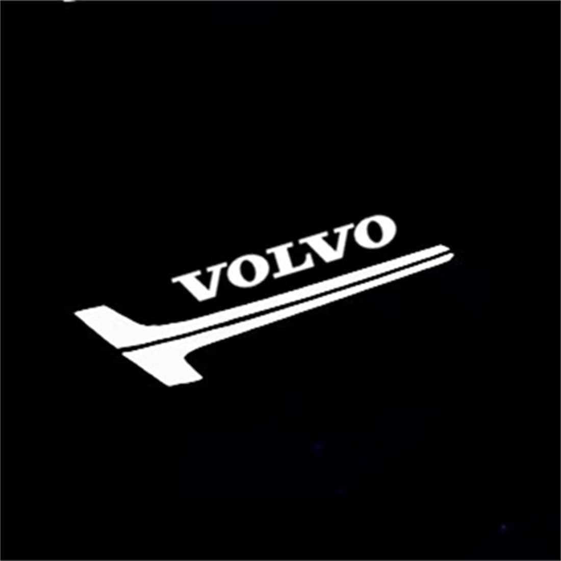 YAZGAN Led Türprojektoren Auto für Volvo V40/V40CC 13 V60 12 S60/S60L 14 S80/S80L 13 XC60 14 XC90 12, HD Türbeleuchtung Projektor, 2/4 Stück Projektor Einstiegsbeleuchtung Zubehör,A-2 von YAZGAN