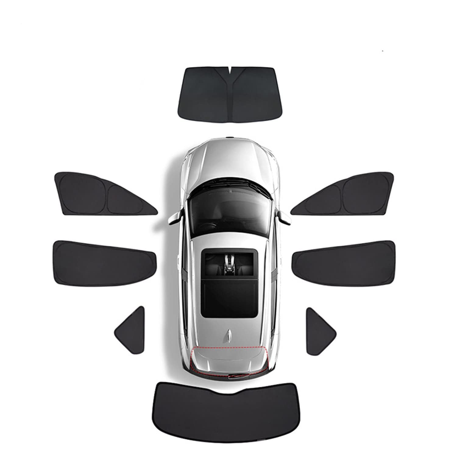 für Mercedes Benz New Vito (3rd Generation) W447 2014-2022 Auto Sonnenschutz Vorhang Fenster Vorhang Magnetisch, Blickdicht zur Privatsphäre, Auto Sonnenblende Wasserdicht von YAZGAN
